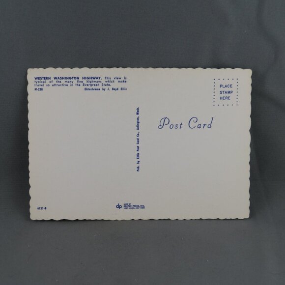 Vintage Postcard - Western Washington Highway - Dexter Press - Picture 2 of 4